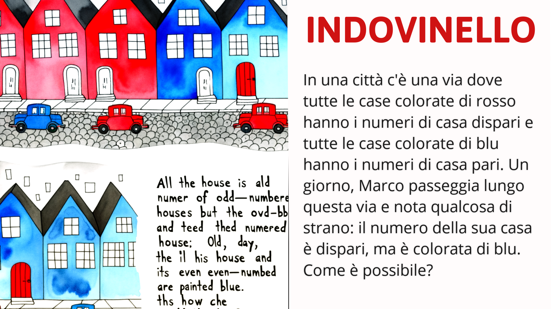 "Solo il 1% potrà risolverlo: perché la casa di Marco è blu ma ha un numero dispari?"